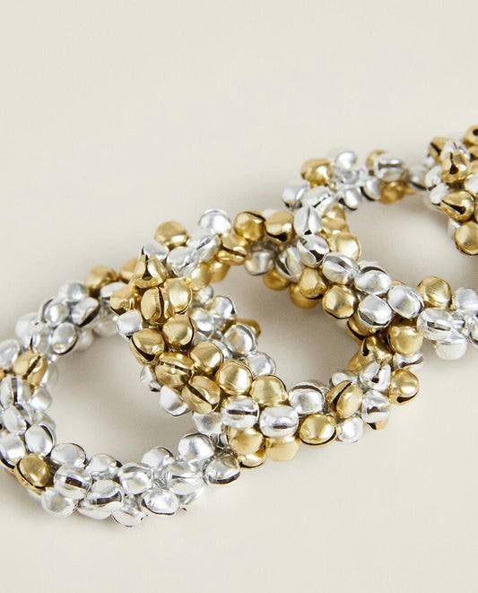 PACK OF CHRISTMAS SLEIGH BELL NAPKIN RINGS (PACK OF 4)