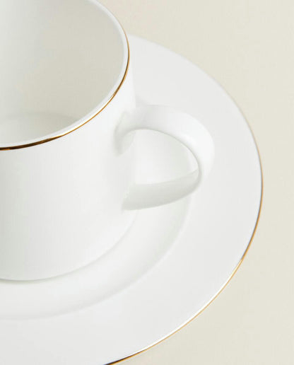 BONE CHINA TABLEWARE WITH GOLD RIM