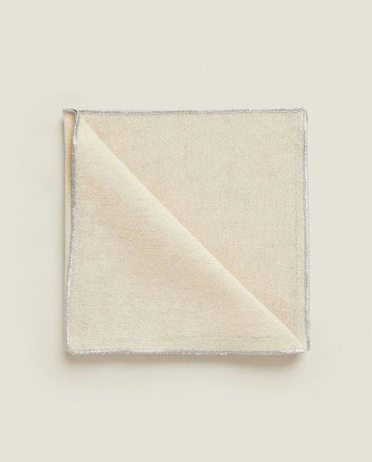 PACK OF GLITTERY COTTON CHRISTMAS NAPKINS (PACK OF 2)