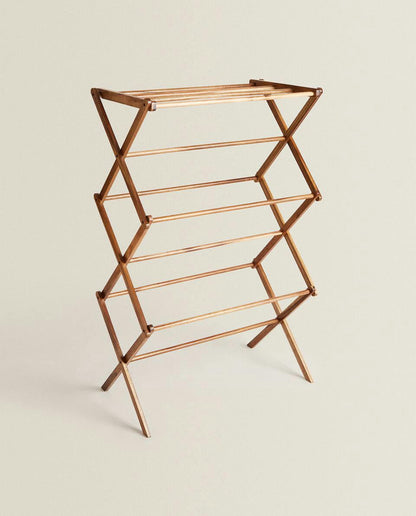 VERTICAL FOLDING WOODEN CLOTHES HORSE