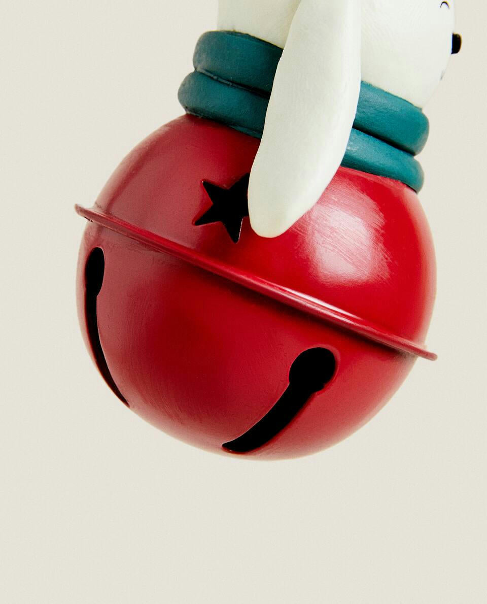 BUNNY-SHAPED CHRISTMAS DECORATION WITH SLEIGH BELL