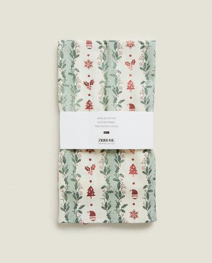PACK OF COTTON CHRISTMAS TEA TOWELS (PACK OF 2)
