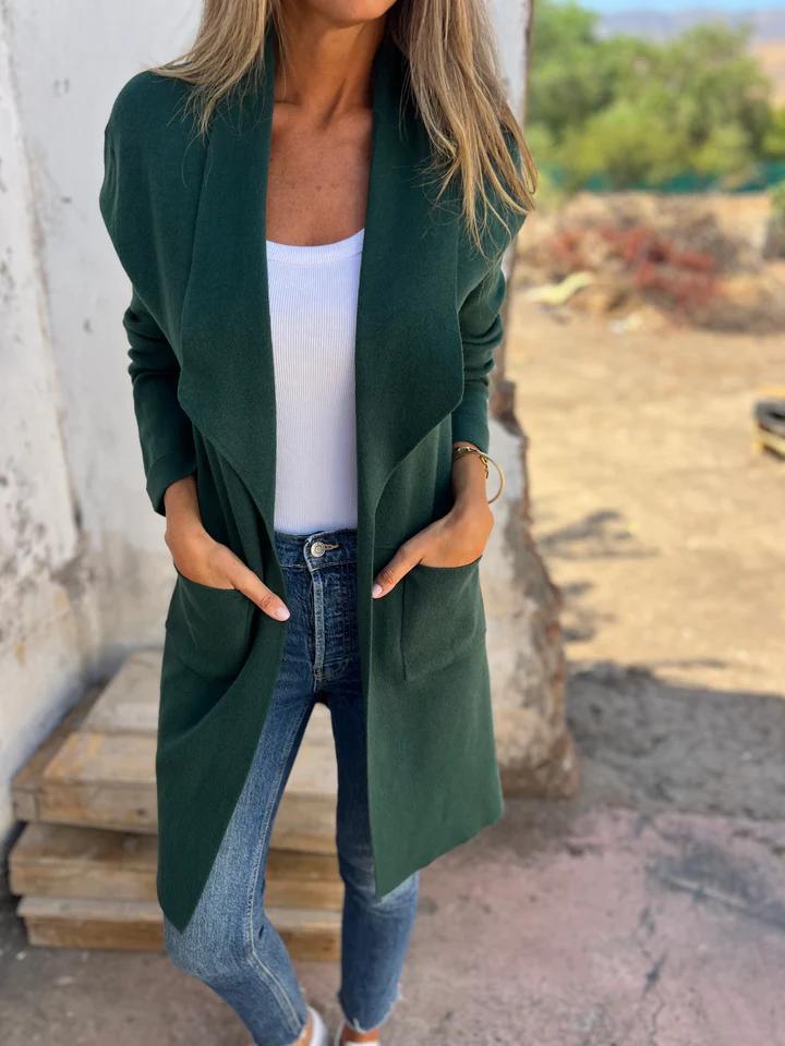 Lässige Strickjacke mit Revers (2 Stück kaufen, kostenloser Versand)