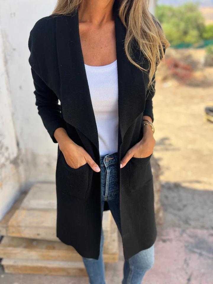 Lässige Strickjacke mit Revers (2 Stück kaufen, kostenloser Versand)