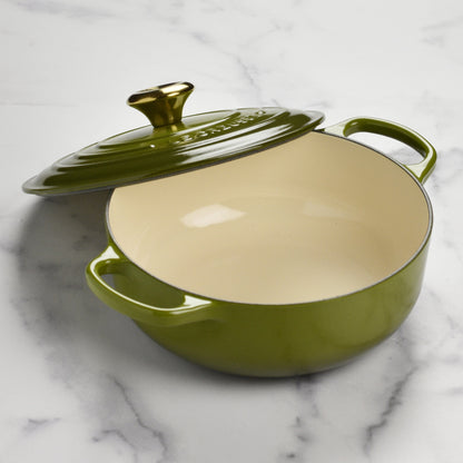 Signature Cast Iron 3.5-quart Olive Sauteuse Dutch Oven