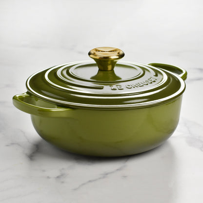 Signature Cast Iron 3.5-quart Olive Sauteuse Dutch Oven