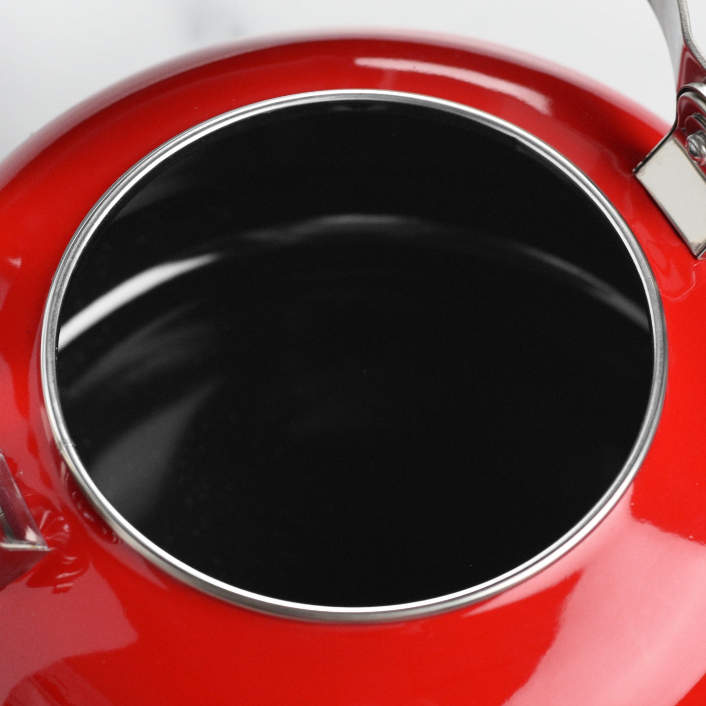 Enameled Steel 1.7-quart Cerise Whistling Tea Kettle