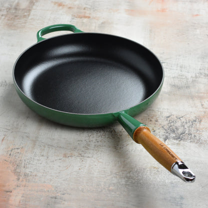 Cast Iron 10.25-inch Artichaut Fry Pan with Wood Handle