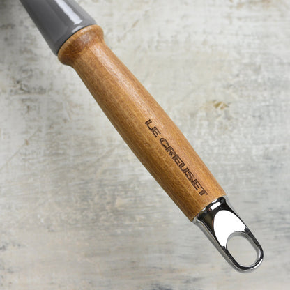 Cast Iron 10.25-inch Oyster Fry Pan with Wood Handle