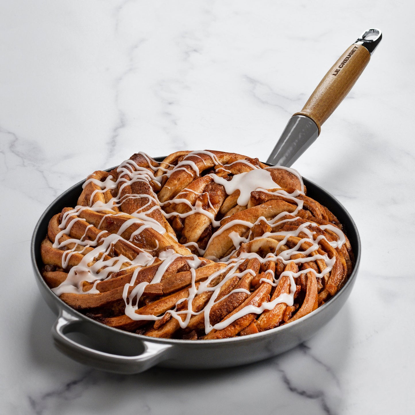 Cast Iron 10.25-inch Oyster Fry Pan with Wood Handle