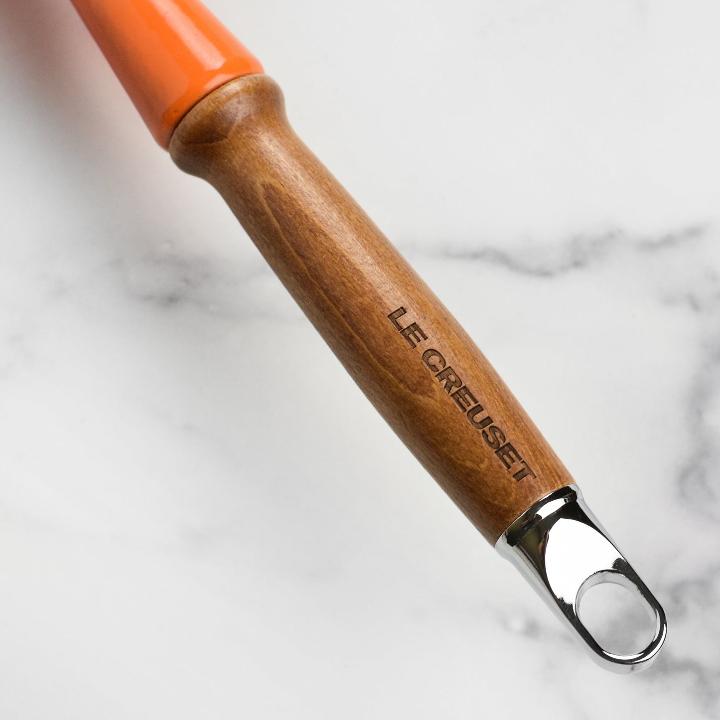 Cast Iron 10.25-inch Flame Fry Pan with Wood Handle