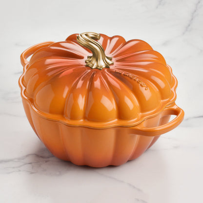 Signature Cast Iron 4-quart Flame Persimmon Pumpkin Cocotte