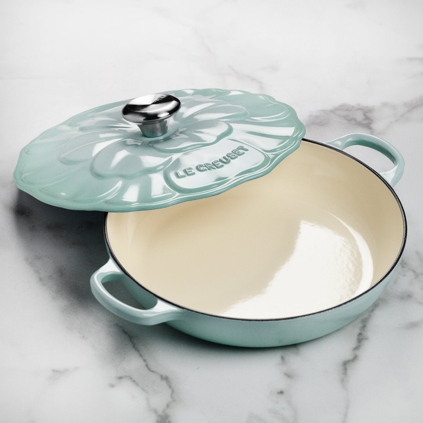 Signature Cast Iron 2.25-quart Sea Salt Petal Braiser