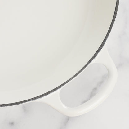 Signature Cast Iron 2.25-quart White Petal Braiser