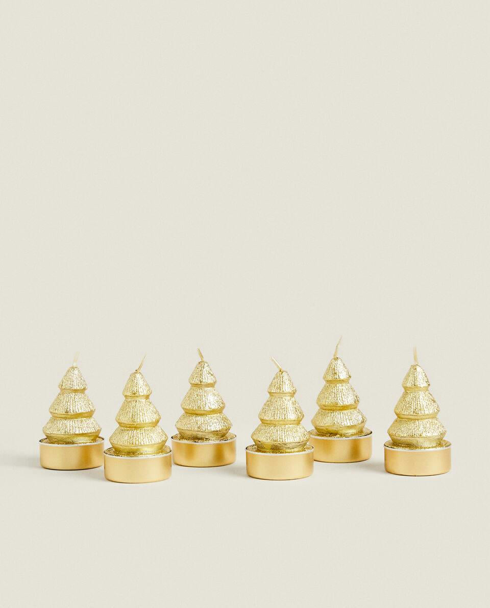 PACK OF CHRISTMAS TREE CANDLES (PACK OF 6)