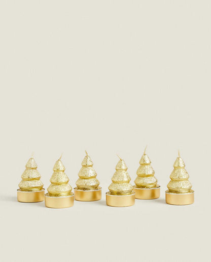PACK OF CHRISTMAS TREE CANDLES (PACK OF 6)