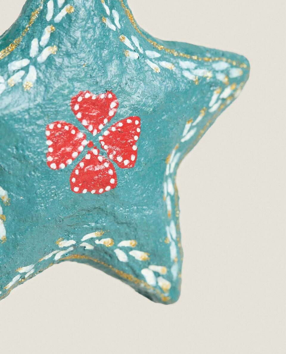 PAPER MCH STAR CHRISTMAS DECORATION