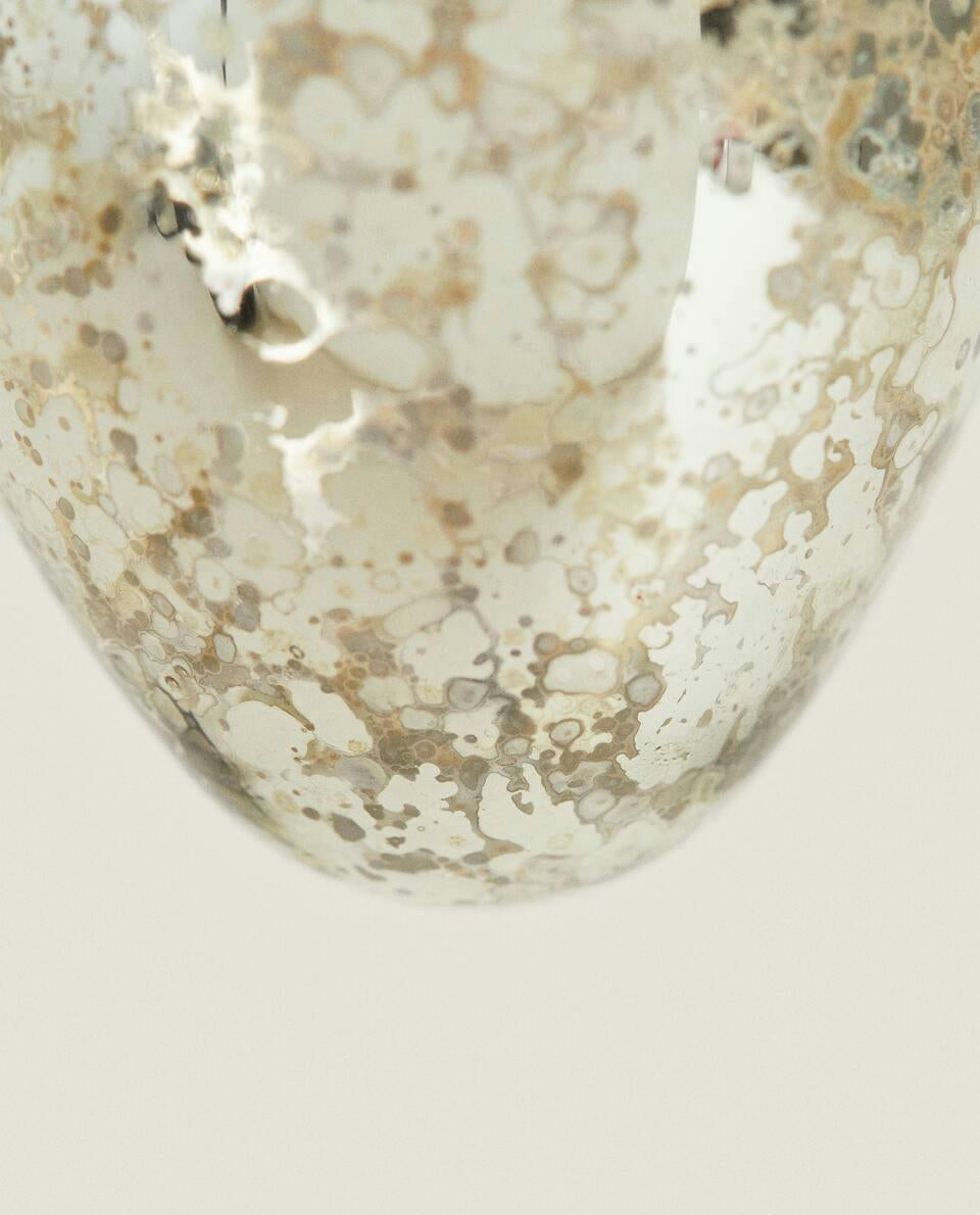 SHINY GLASS OVAL CHRISTMAS DECORATION