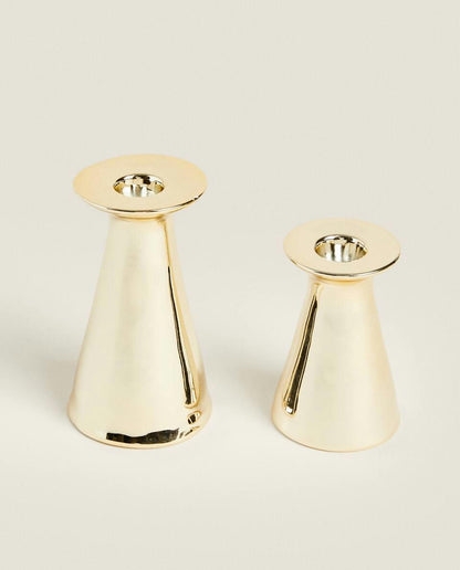 GEOMETRIC PORCELAIN CHRISTMAS CANDLESTICK