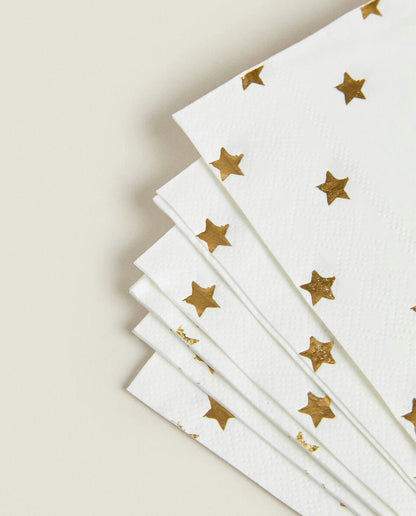 CHRISTMAS STAR PAPER NAPKINS (PACK OF 20)