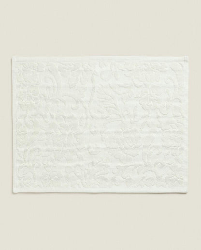 FLORAL JACQUARD BATH MAT