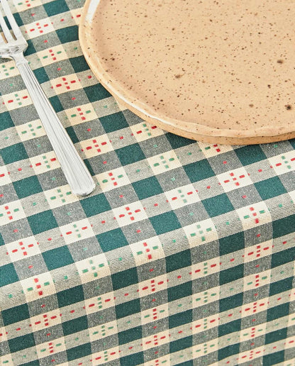 CHRISTMAS CHECK TABLECLOTH