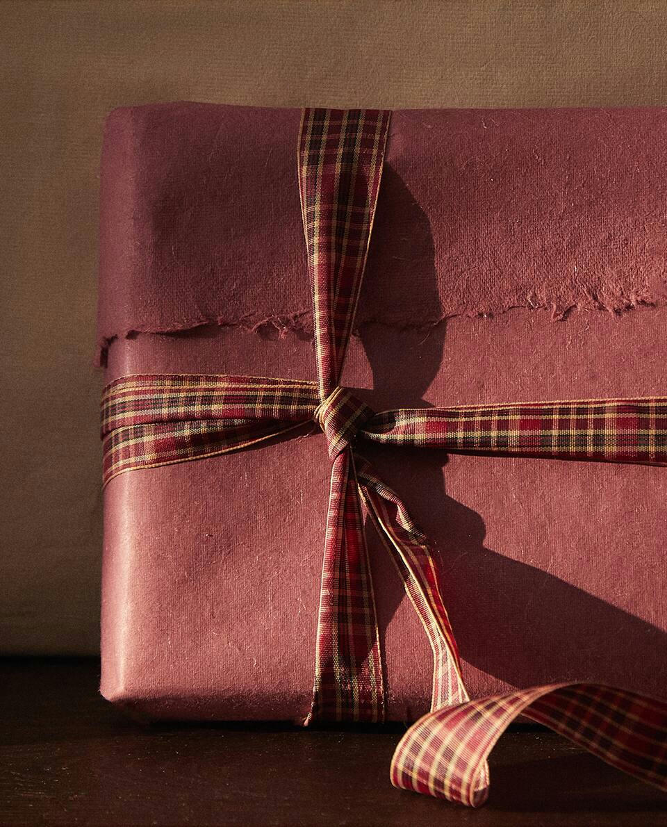 CHECK TARTAN GIFT RIBBON