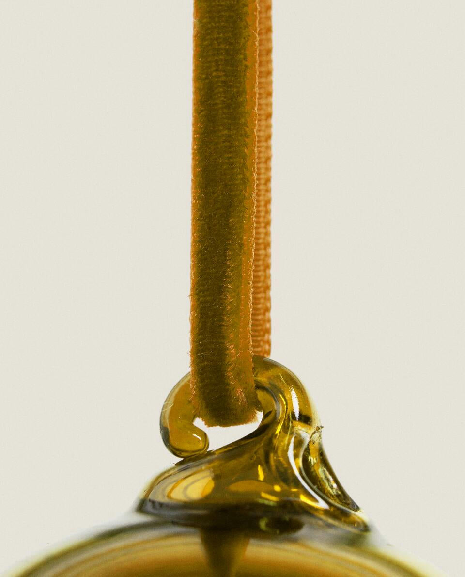 SPARKLY GLASS CHRISTMAS BAUBLE DECORATION