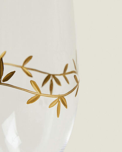 CHRISTMAS FLORAL GLASSWARE SET