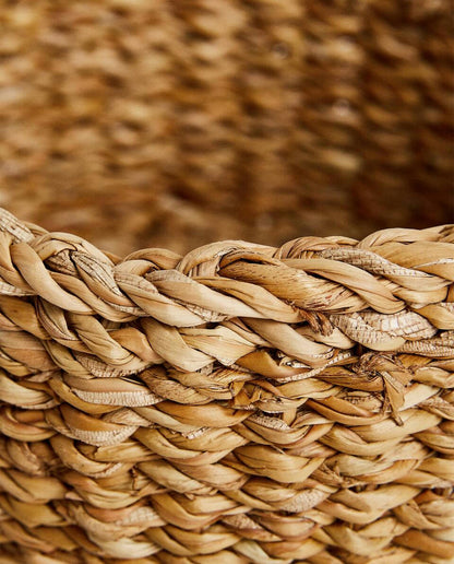 BRAIDED BASKET WITH HANDLES