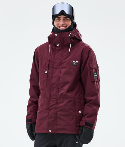 Snowboard Jacket For Men Burgundy