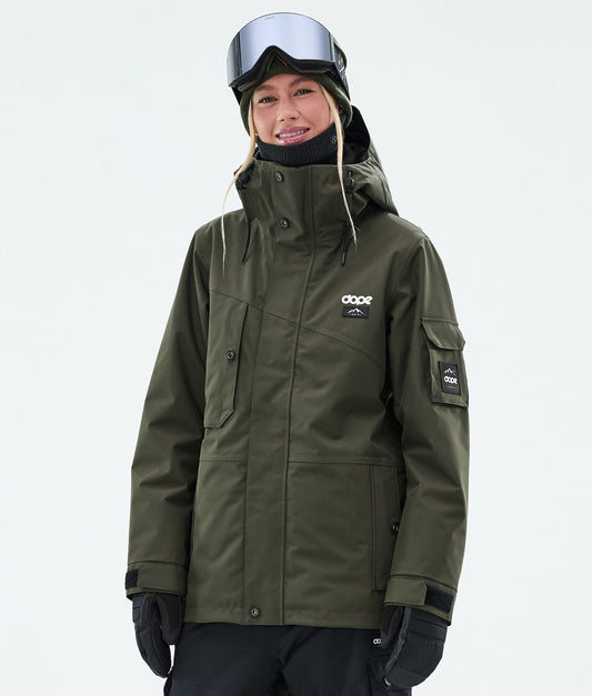 Snowboard Jacket For Women Olive Green