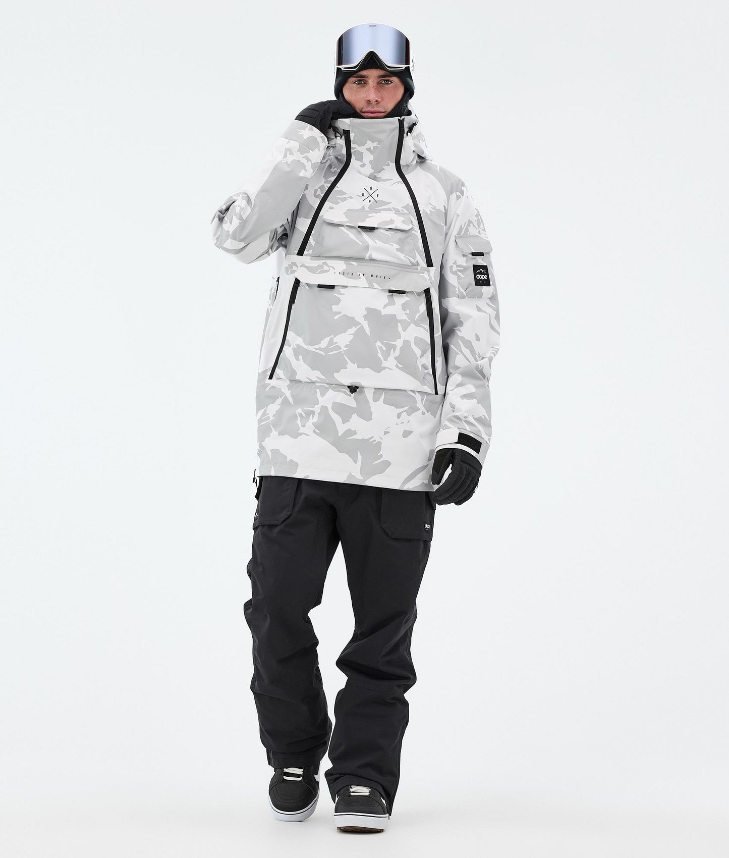 Snowboard Jacket For Men Grey Camo