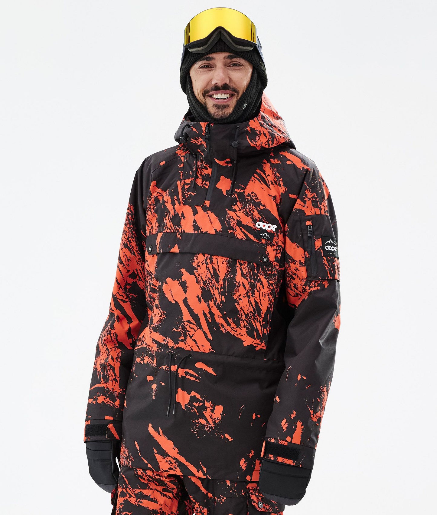 Snowboard Jacket For Men Paint Orange