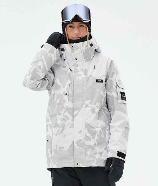 Snowboard Jacket For Women Grey Camo