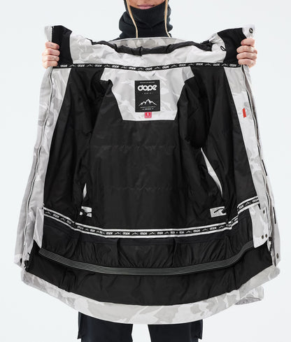 Snowboard Jacket For Women Grey Camo