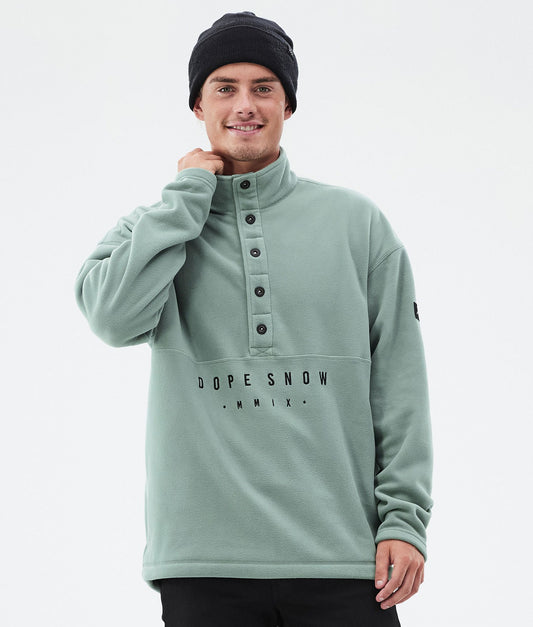 Fleece Sweater For Men Faded Green