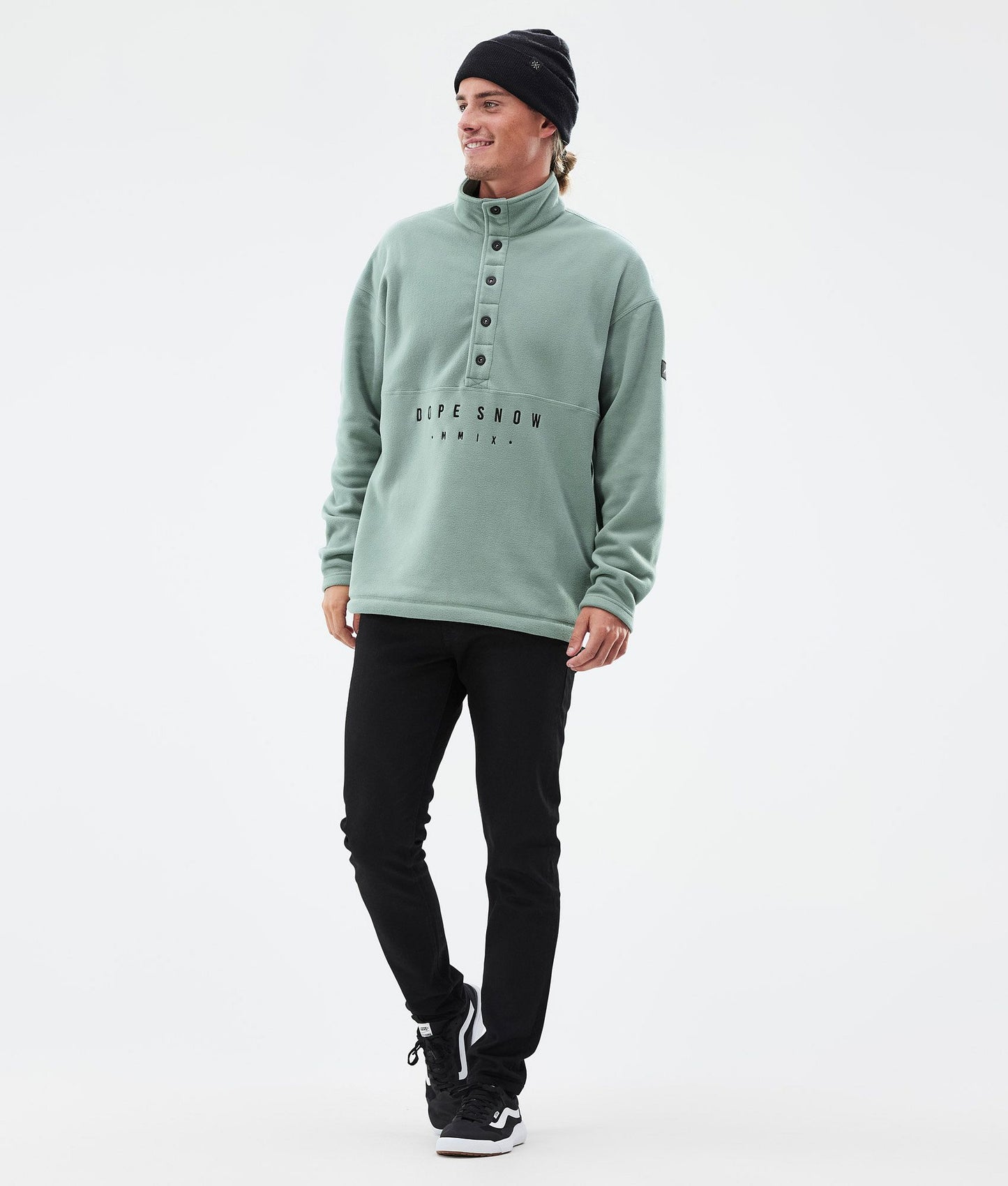 Fleece Sweater For Men Faded Green