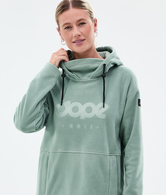 Fleece Hoodie For Women Faded Green