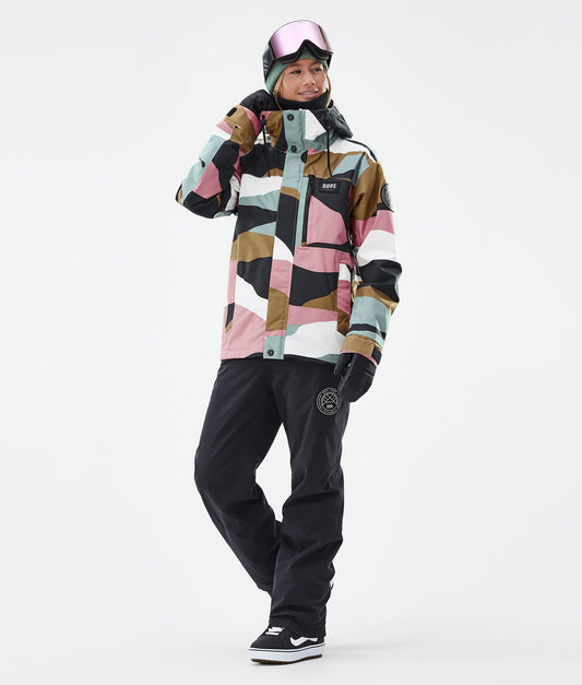 Snowboard Jacket For Women Shards Gold Muted Pink