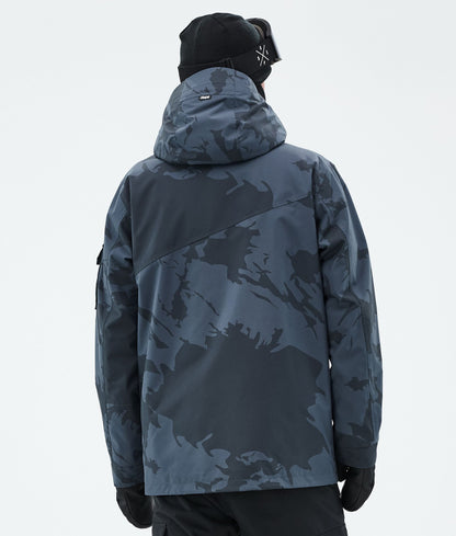 Snowboard Jacket For Men Metal Blue Camo