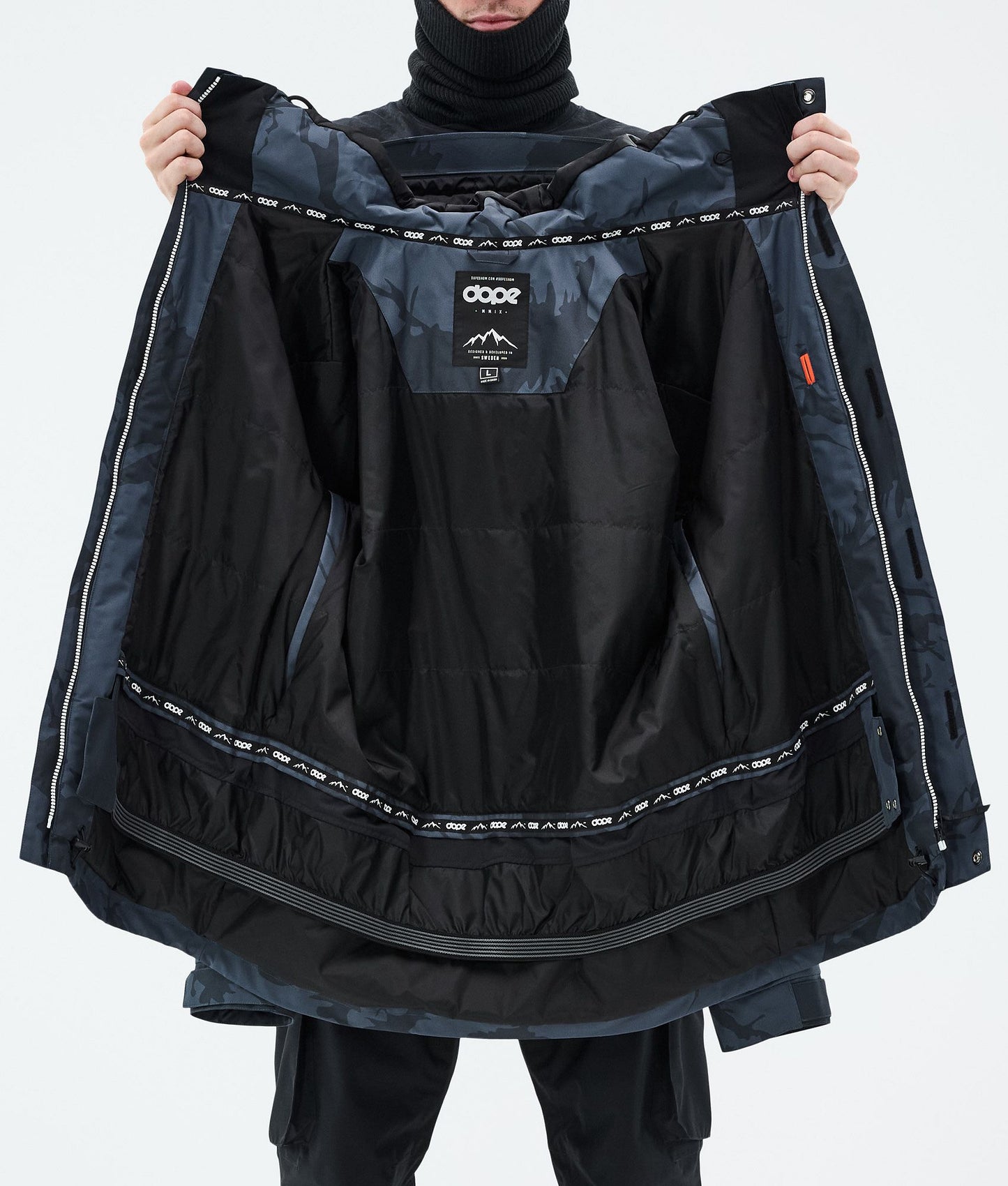 Snowboard Jacket For Men Metal Blue Camo