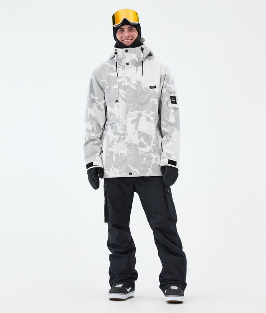 Snowboard Jacket For Men Grey Camo