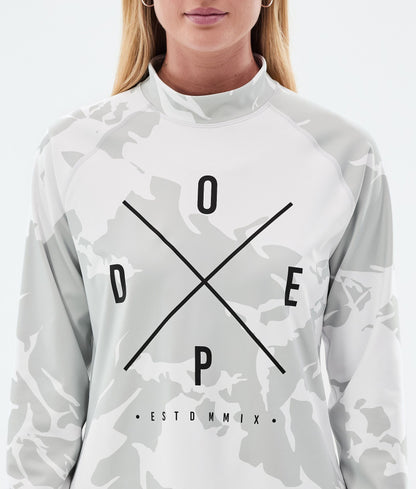 Base Layer Top For Women 2X-Up Grey Camo