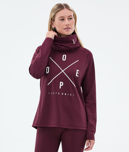 Base Layer Top For Women 2X-Up Burgundy