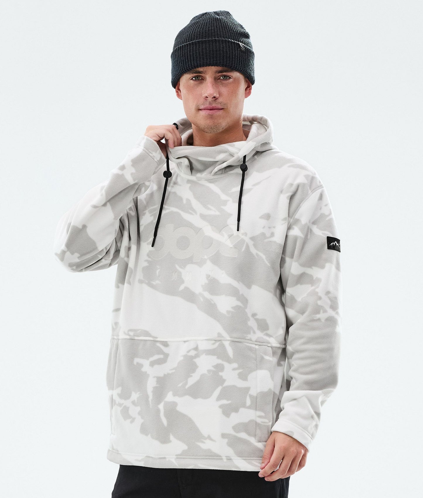 Fleece Hoodie For Men Grey Camo