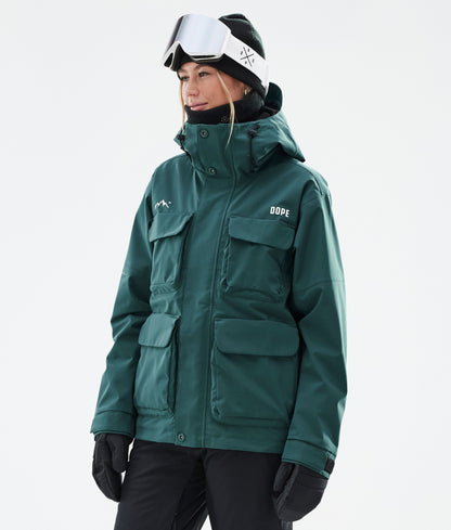 Snowboard Jacket For Women Bottle Green
