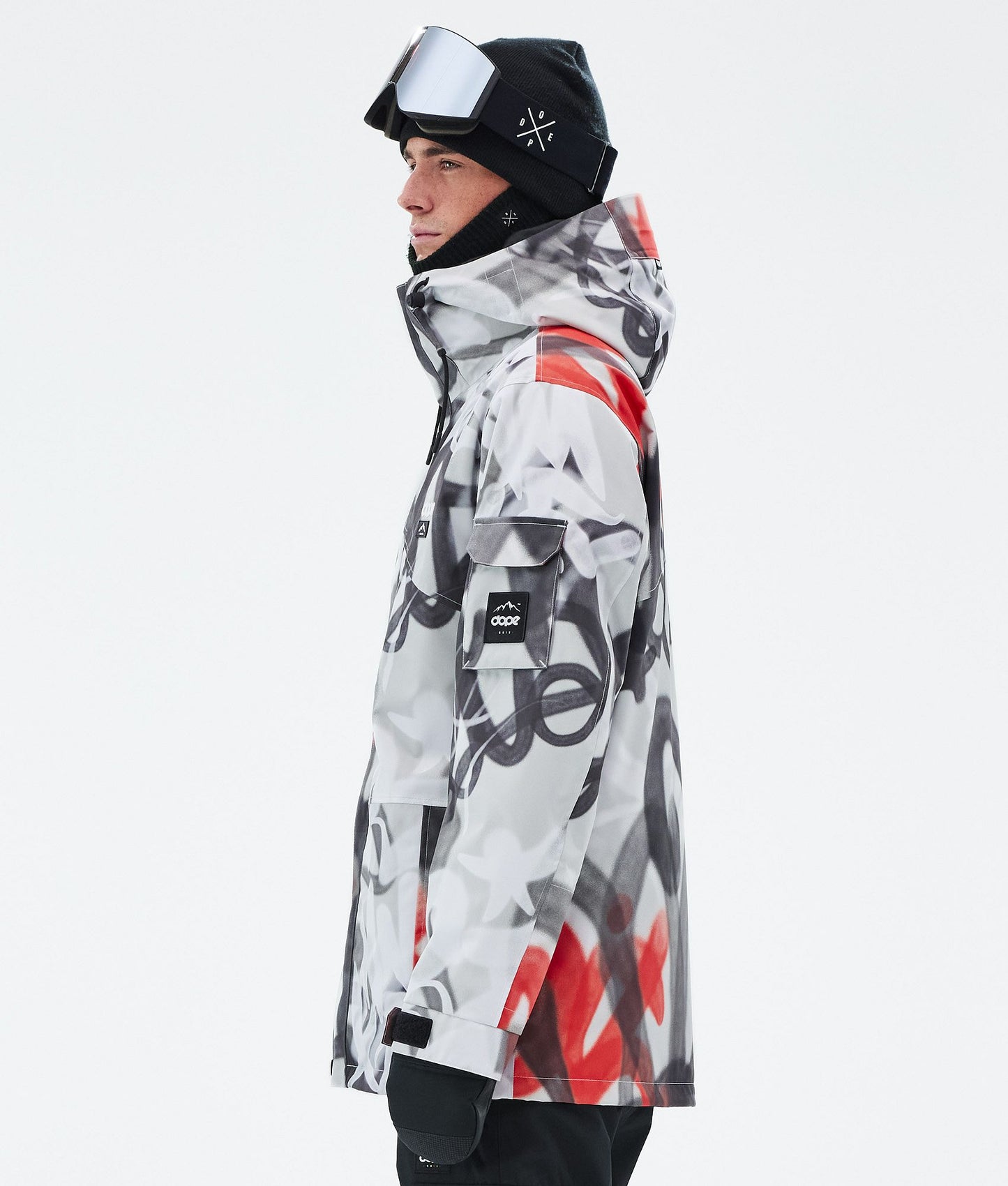 Snowboard Jacket For Men Spray Black Red