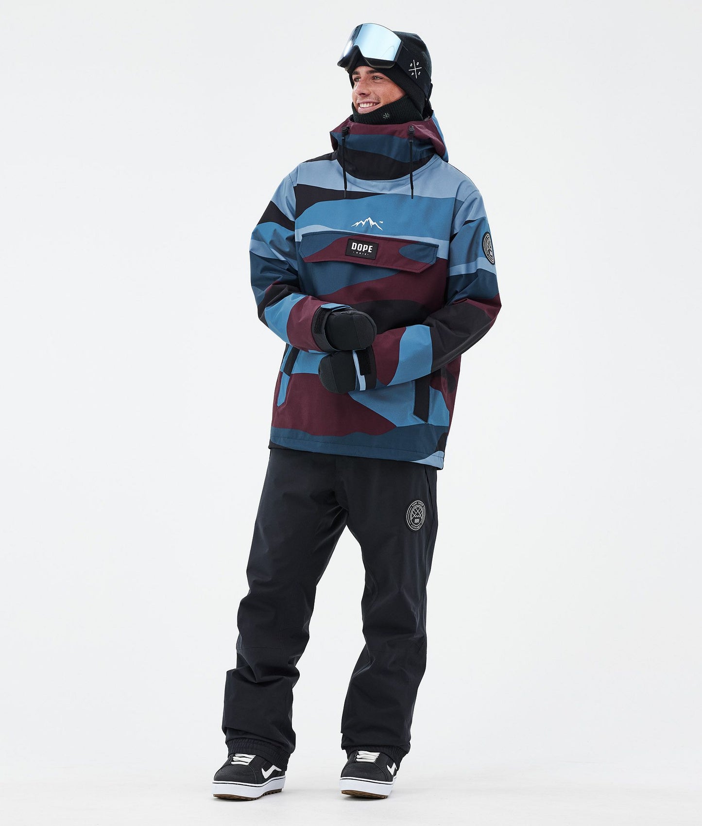 Snowboard Jacket For Men Shards Burgundy Blue