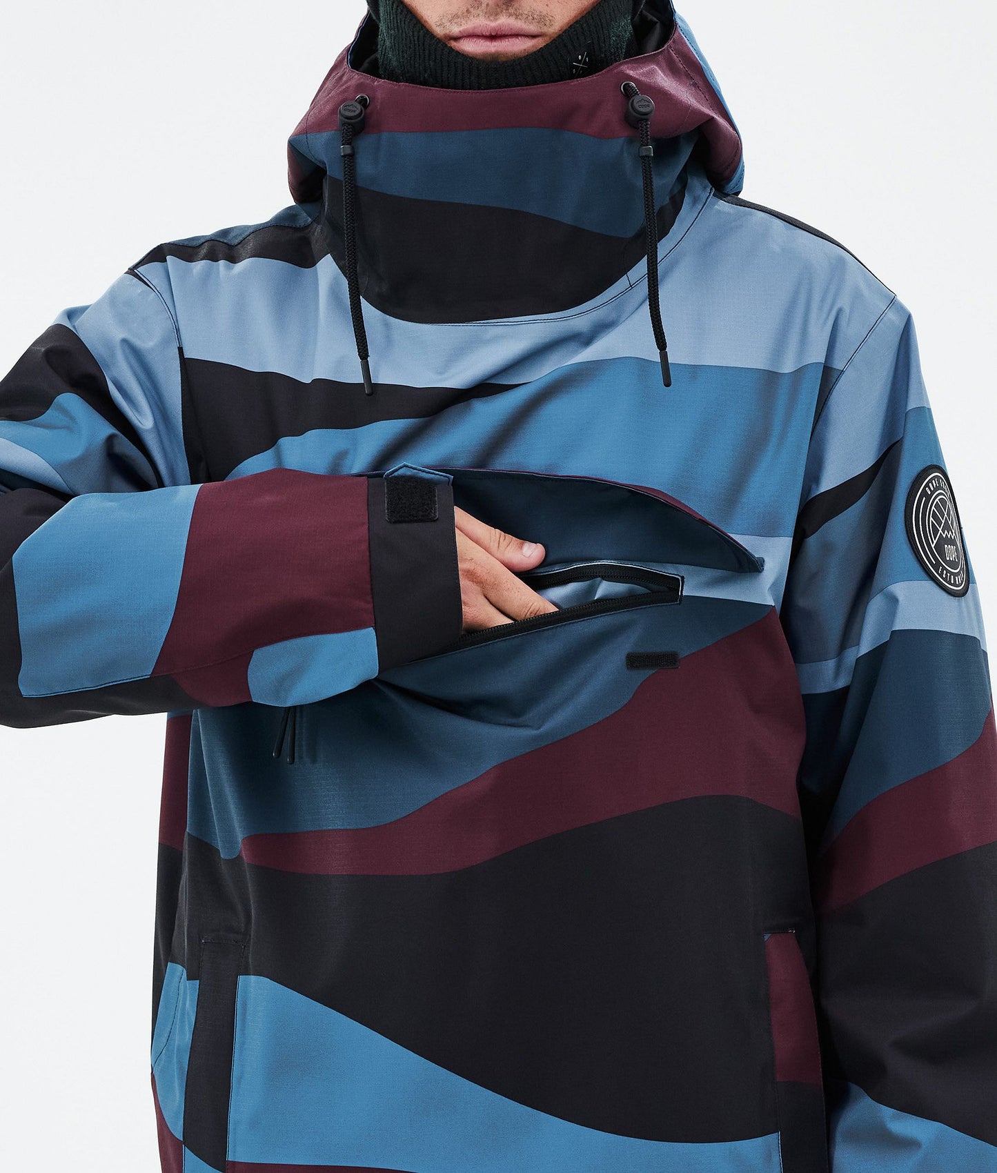 Snowboard Jacket For Men Shards Burgundy Blue